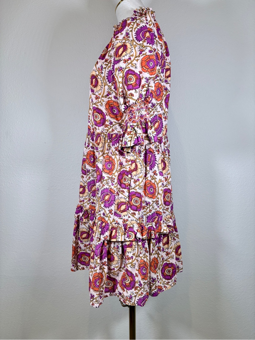 Figue 100% Cotton Halima Floral Vine Dress Size Medium - Picture 3 of 11